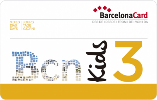 Barcelona card 3 dagen voor kinderen (4-12 jaar)