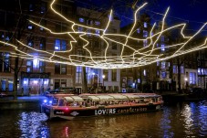 Crociera sul colore ad acqua di Amsterdam con Light Festival da Leidsekade